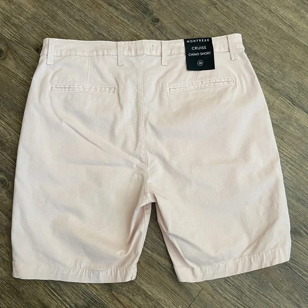 NWT Mens‎ Monfrere Cruise Pink Chino Shorts Size 38